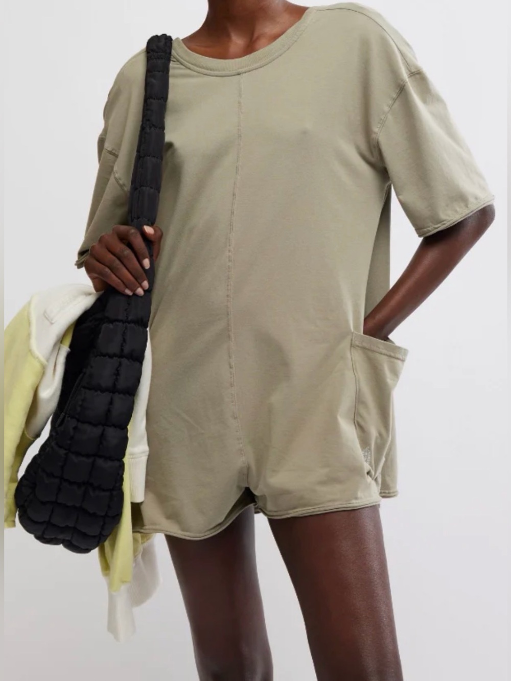 Free People Movement Lightweight Romper in Sage